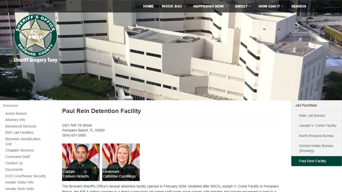 Paul Rein Facility | Broward County